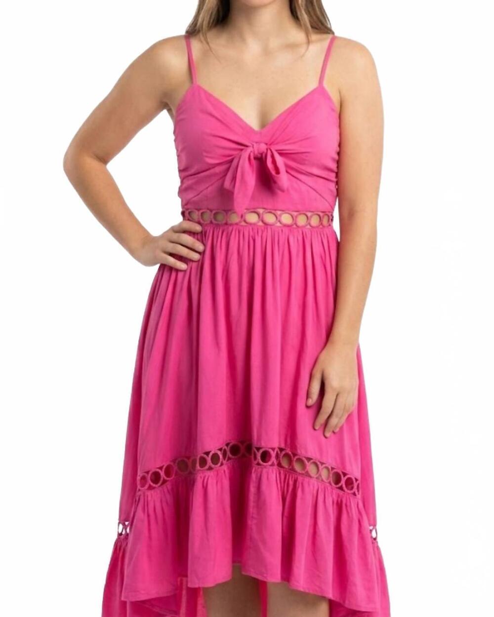 NEW MAIN STRIP bestie bow dress in pink